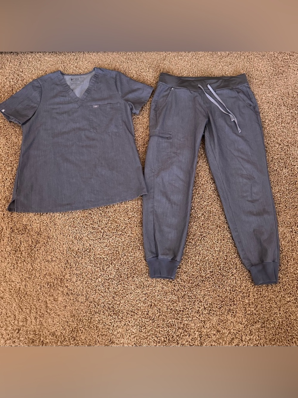 Figs Grey Scrub Set Medium Petite